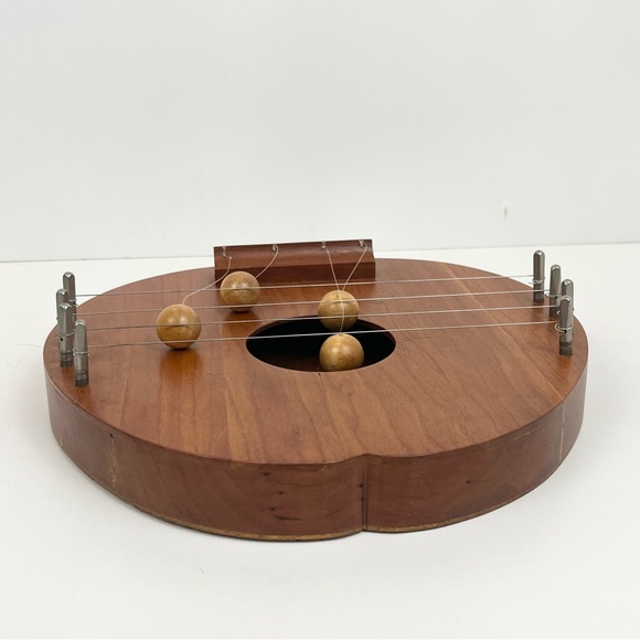 Vintage Appalachian Apple Wooden Door Harp Handcrafted Artist Signed 2001 - Picture 15 of 16